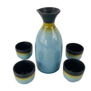 Oeno Osaka Pottery Ceramic Sake Set, New, Open box